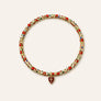 Red Pearl Cross Charm Convertible Necklace