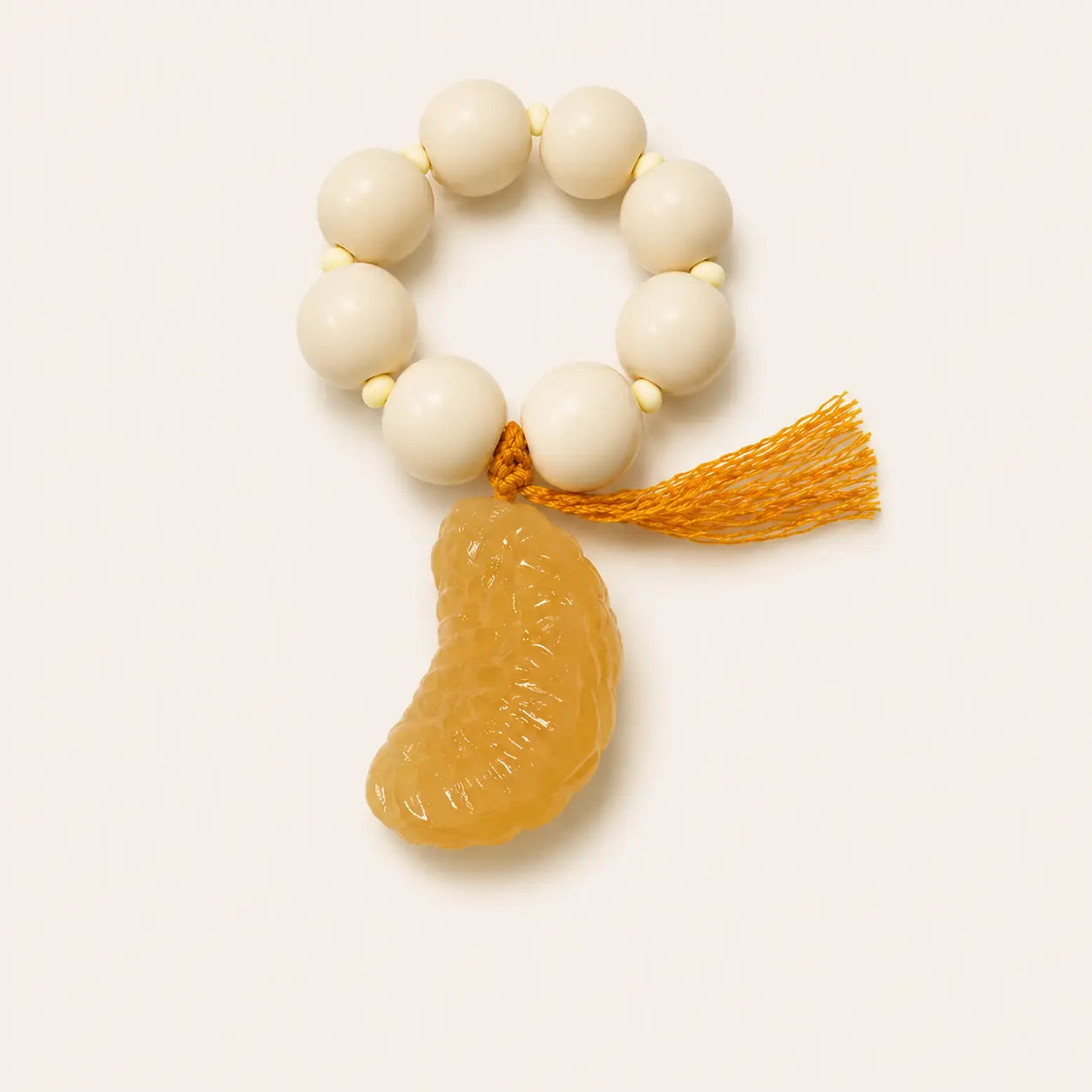Ivory Nut Orange Slice Handheld Beads