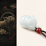 Jade Zodiac Pig Pendant with green jade-style pig design by TheFuMaster