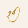 Koi Fish Gold Cuff Bracelet with koi