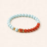 Koi Luck Turquoise & Cinnabar Bracelet with cinnabar and turquoise