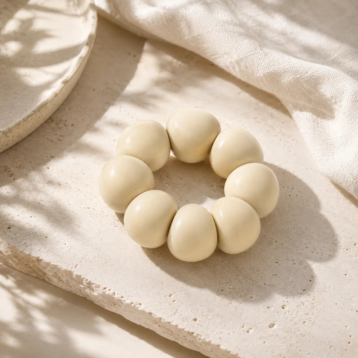 Mangosteen Bodhi Root Handheld Beads detail view with bodhi