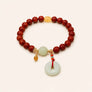 Nanhong Agate Peace Buckle Bracelet with agate