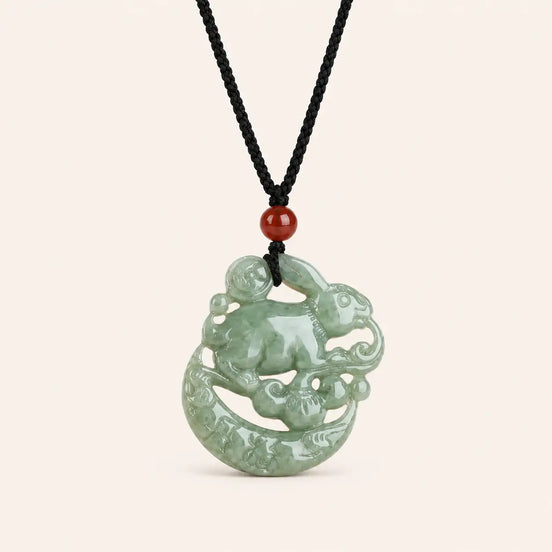 Natural jade rabbit pendant by TheFuMaster