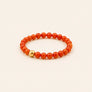 Persimmon South Red Agate Beaded Ring with agate