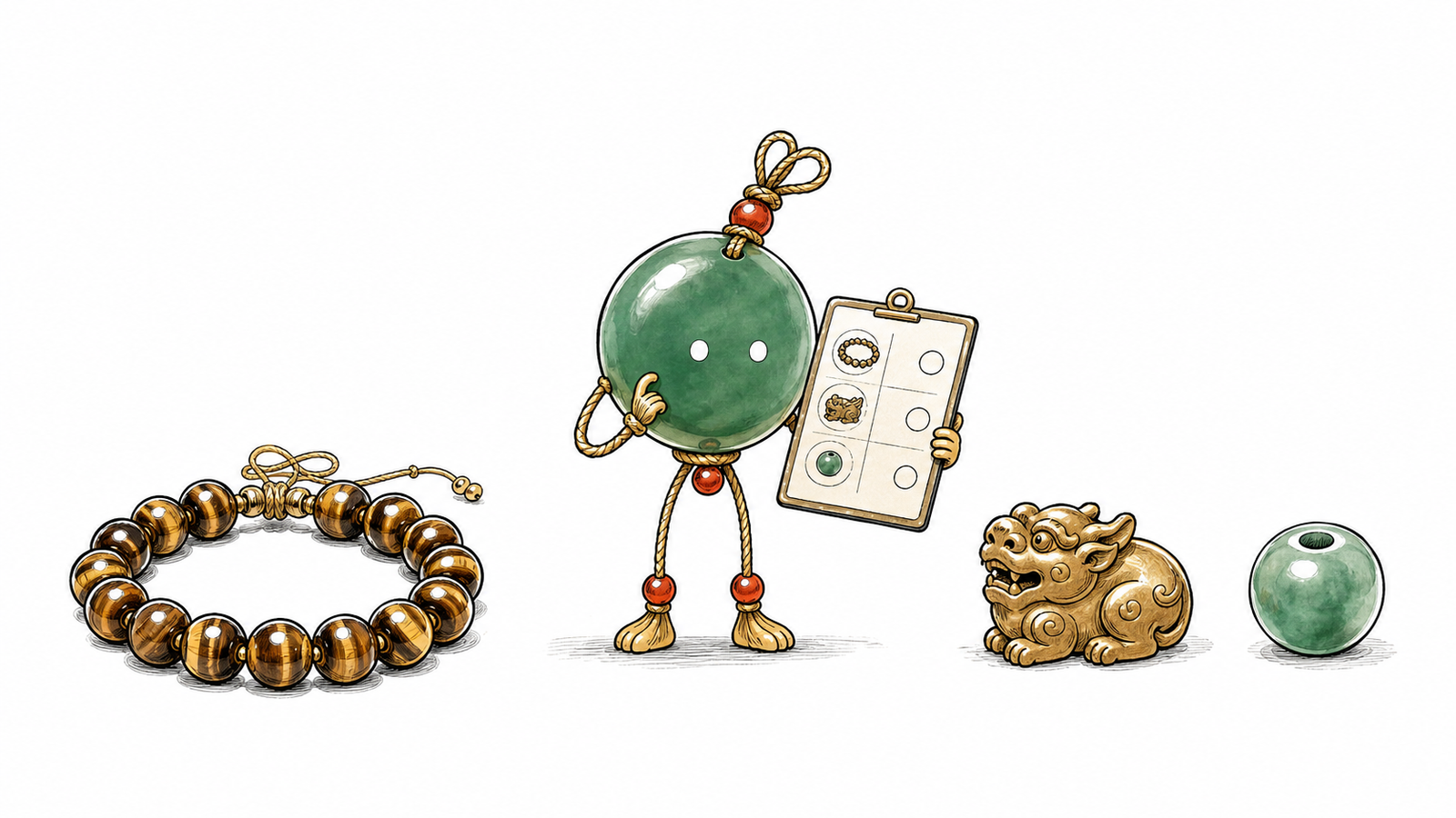 TheFuMaster bead person reviewing project notes as a daily focus and next-step illustration