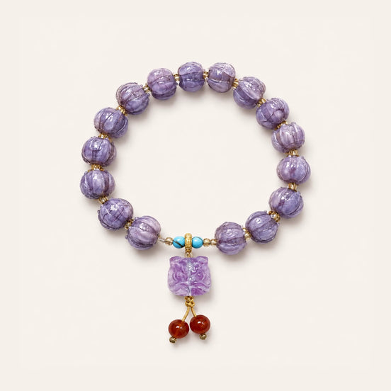Purple liuli lotus bracelet by TheFuMaster