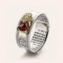 Red Agate Pixiu Ring with agate and pixiu