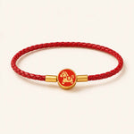 Red leather horse Fu bracelet by TheFuMaster