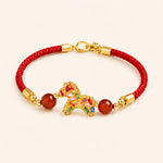 Red rope horse charm bracelet by TheFuMaster
