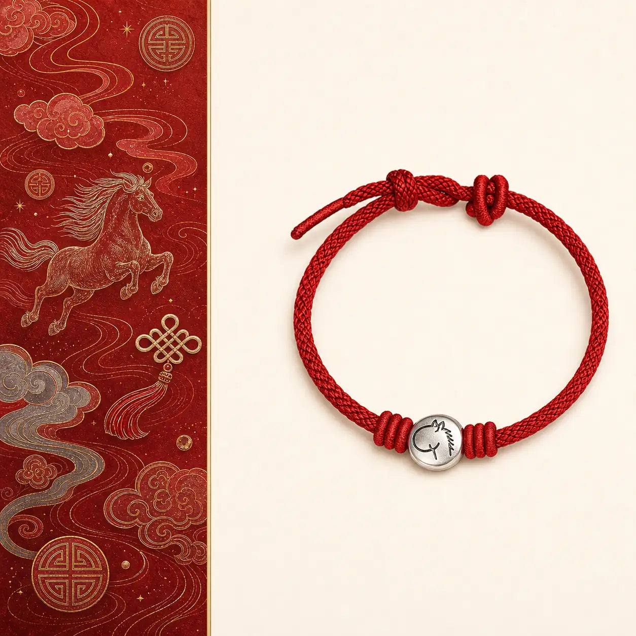 Red Rope Zodiac Horse Bracelet