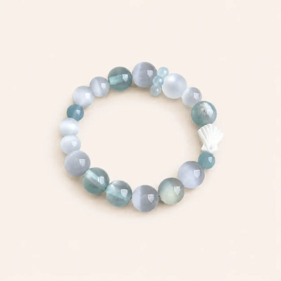 Resin chalcedony shell bracelet by TheFuMaster