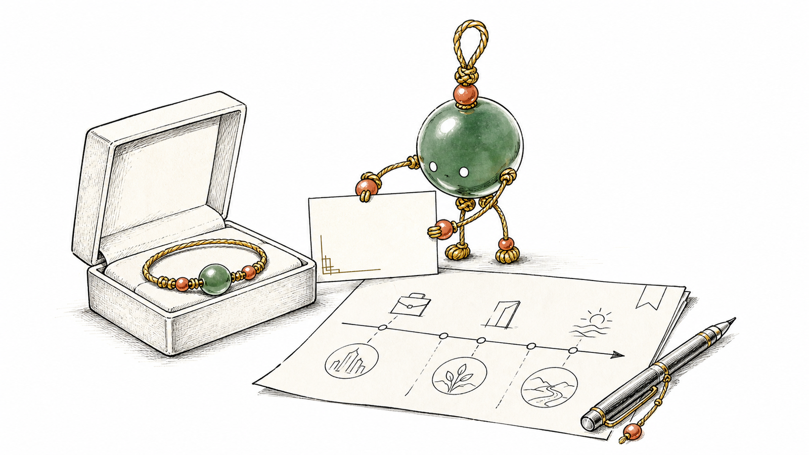 TheFuMaster jade bead person choosing a new daily rhythm after retirement