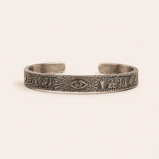 Tibetan silver eye cuff bracelet by TheFuMaster