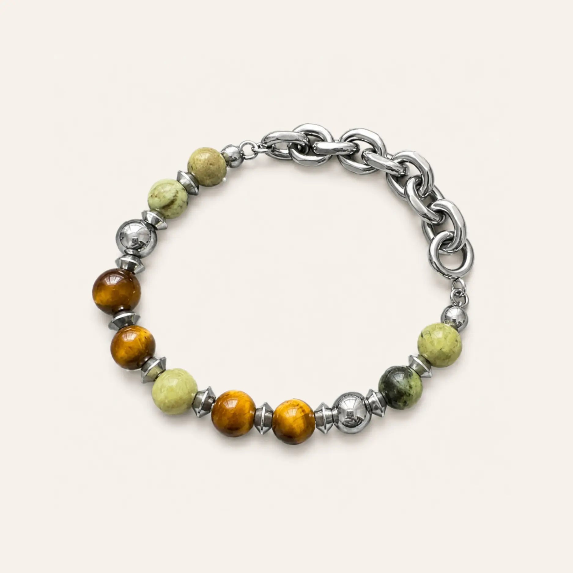 Tiger eye steel bracelet by TheFuMaster