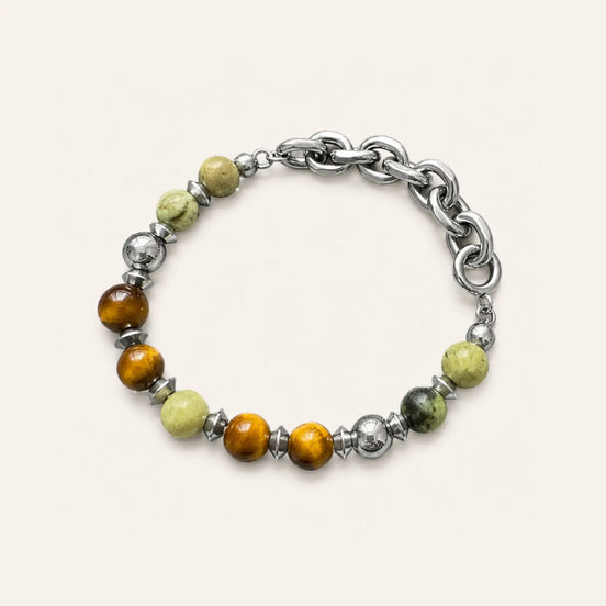 Tiger eye steel bracelet by TheFuMaster