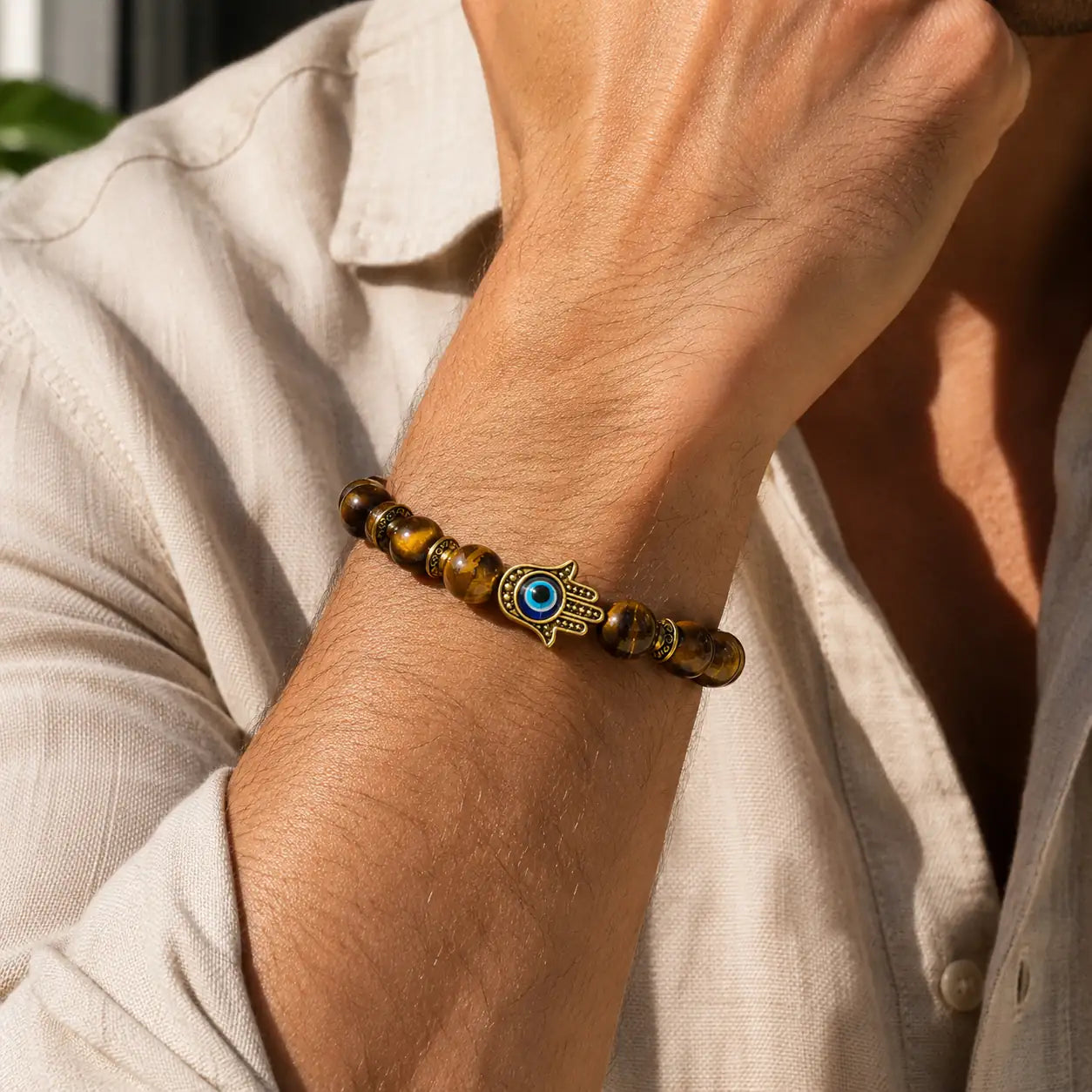 Tiger eye vision bracelet detail image for focus energy by TheFuMaster