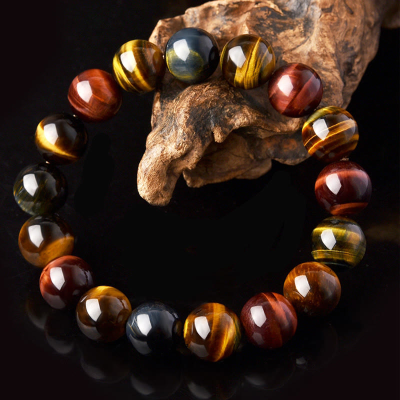 TheFuMaster Tiger’s Eye Protection Bracelet – grounding energy beads for strength and balance
