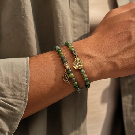 Tree of life bracelet worn on the wrist