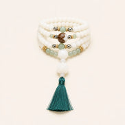 White Bodhi 108 Mala with bodhi