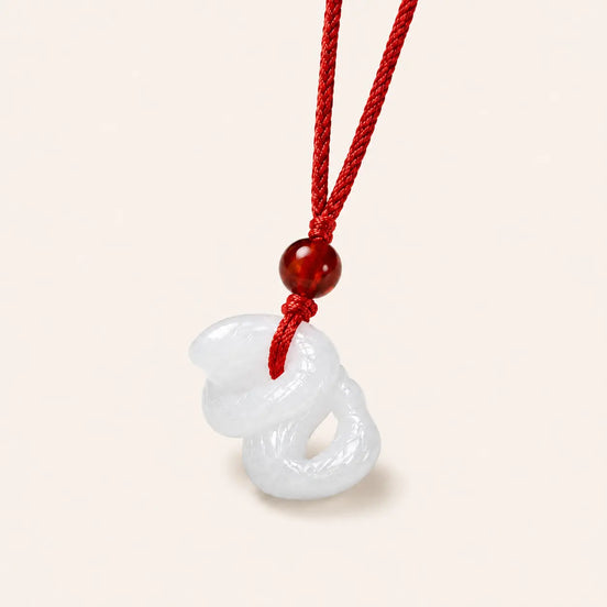 White jade snake zodiac pendant by TheFuMaster