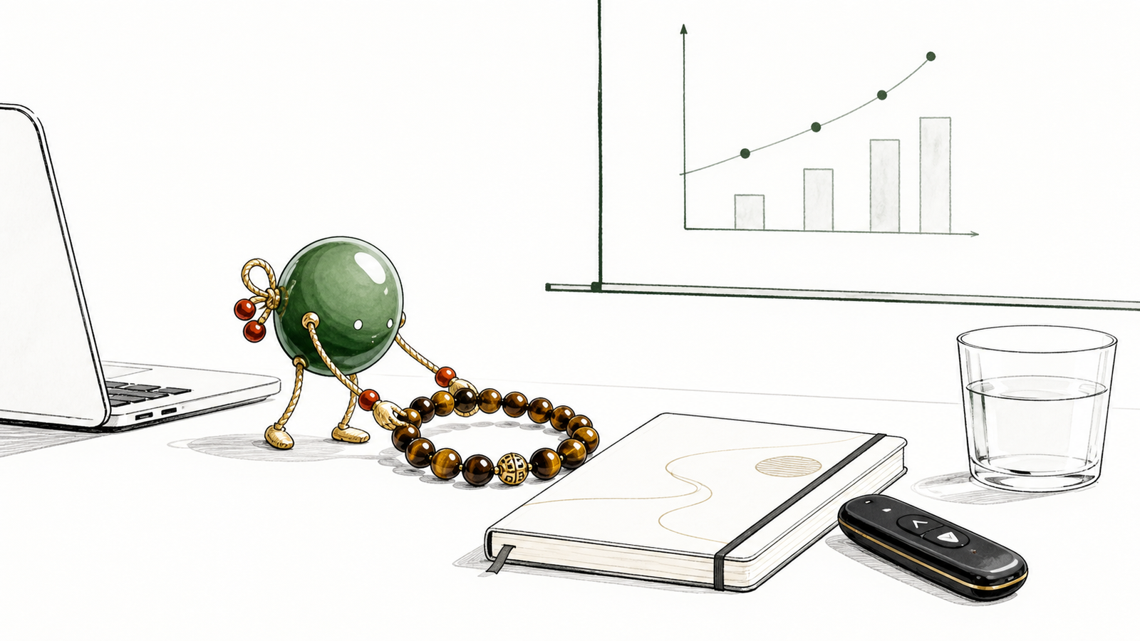 TheFuMaster bead person preparing desk notes as a summer internship focus and confidence reminder