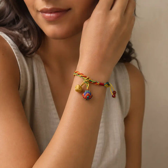 Zongzi color rope bracelet worn on the wrist